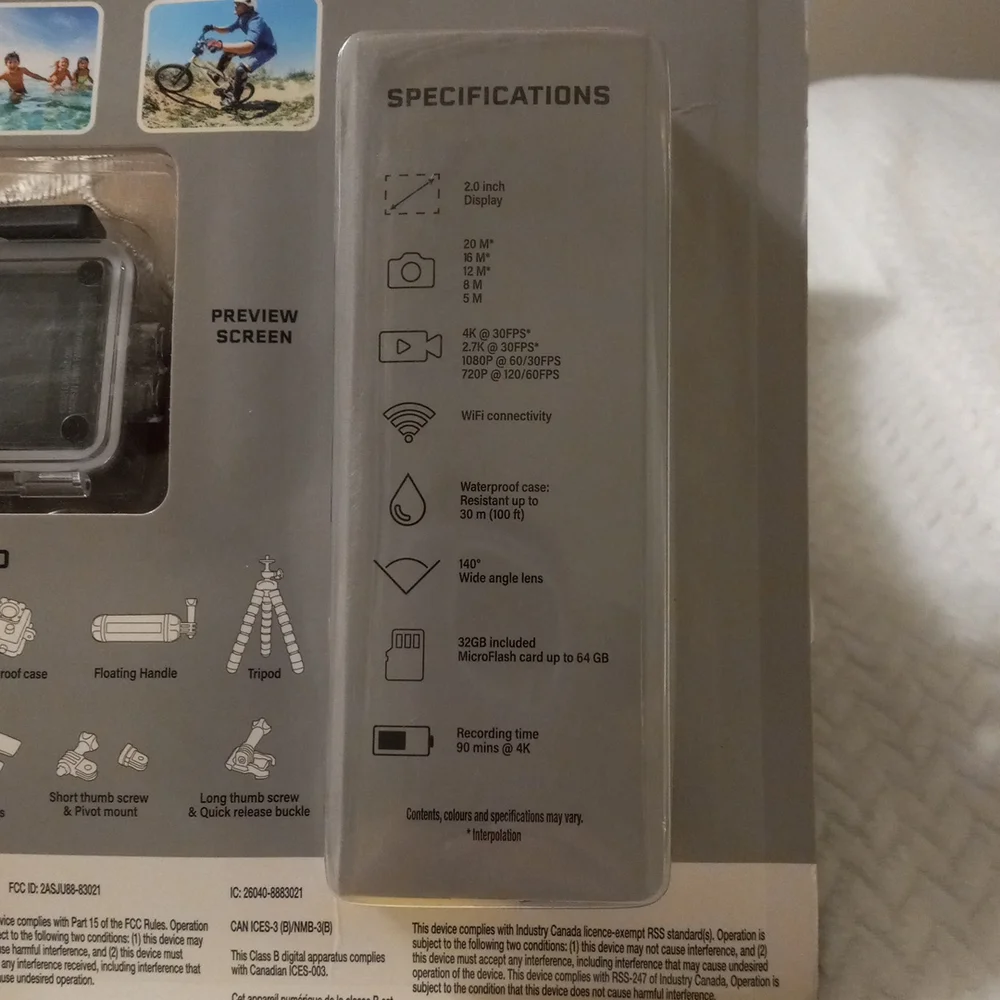 4K WiFi action camera